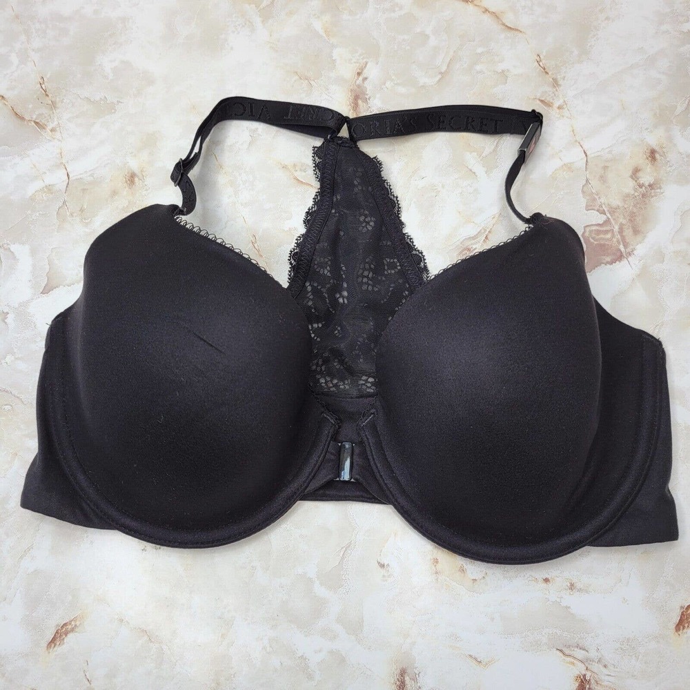 Victoria's Secret Lined Demi Bra 32DD Underwire Racerback Front Closure